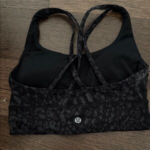 lululemon athletica Black Patterned Sports Bra